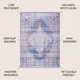 thumbnail image 3 of JONATHAN Y WASHABLE 4 x 6 Area Rug, Regis Bohemian Medallion - Blue, WSH107A-4, 3 of 8