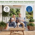 thumbnail image 5 of Fortune Candy HDPE Porch Swing with Stainless Steel Bolts, Heavy Duty 1200 lbs, for Outdoor, Navy Blue, 5 of 6