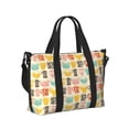 thumbnail image 2 of Zufioo Vintage Cup Pattern Hand-held Travel Bag, Waterproof Adjustable Shoulder Strap Crossbody Duffel Bag, Suitable for Work, Short trips, Sports, 2 of 8