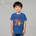 thumbnail image 2 of Boy's Pokemon It’s My 7th Birthday Pikachu  Graphic Tee Royal Blue X Small, 2 of 10