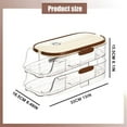 thumbnail image 3 of Storage Rack Egg Container for Fridge Egg Storage Fridge Automatic Rolling Egg Dispenser Stackable Egg Container Thickened and Egg Storage Box, Kitchen Essentials 1*Egg Rack, 3 of 9