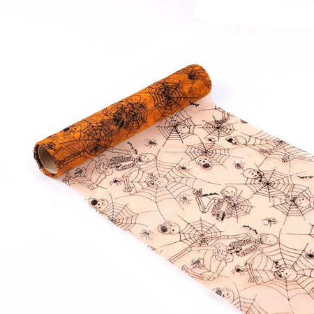 

Okaydehi Event & Party Halloween Bat Yarn Roll Meal Mat Festival Gathering Table Decoration Net Cloth Table Cloth Table Flag C