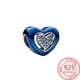 thumbnail image 3 of Abalorio clásico de Plata de Ley 925, cuentas de corazón giratorio azul, dividible, trébol de cuatro hojas, compatible con pulsera Pandora Original, joyería, 3 of 4