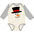 thumbnail image 3 of Inktastic Snowman with Top Hat and Carrot Nose Boys or Girls Long Sleeve Baby Bodysuit, 3 of 5