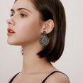 thumbnail image 4 of Pendientes Colgantes Hechos a Mano con Cuentas de Semilla Grises de Elegance 11 Designs, 4 of 7