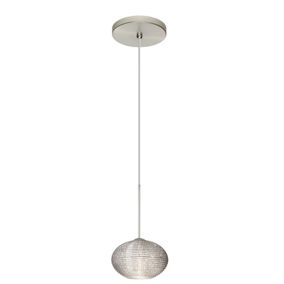 Besa Lighting - Lasso-One Light Cord Pendant with Flat Canopy-4.75 Inches Wide