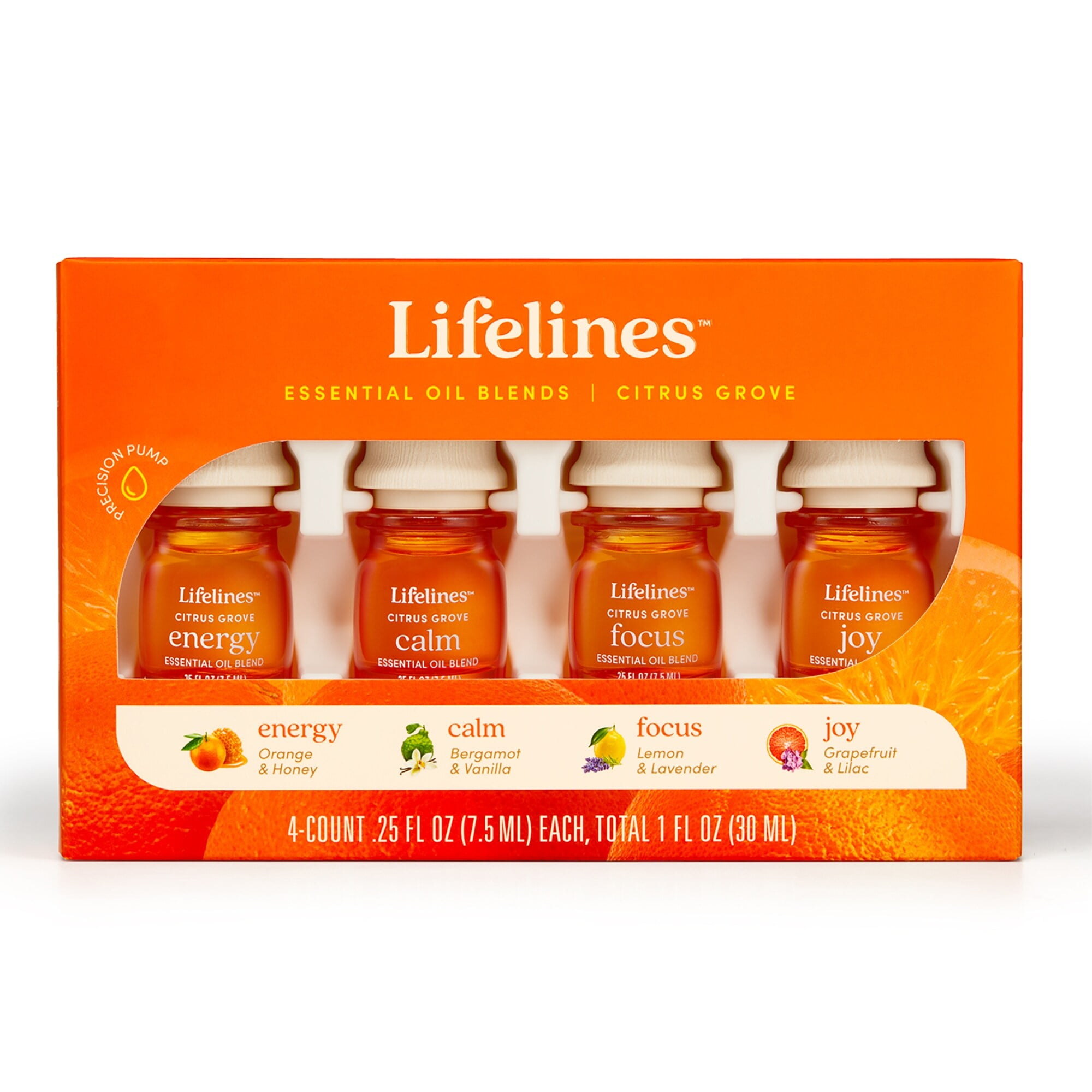 Lifelines Essential Oil Blends 4-pack Orange - Walmart.com