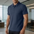 thumbnail image 4 of VgaVtl Summer Polo Mens Short Sleeve Collared Pullover Casual Thin Office Teeshirts for Men Plain Button, 4 of 8