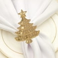 thumbnail image 6 of Cheapark Christmas Tree Napkin Rings - Alloy Tray Metal Crafts, Fine Workmanship Festive Items, Elegant Dining Table Decor, 6 of 6