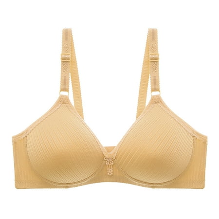 Fesfesfes Bras for Women Wireless Women Oversized Gathered Bra Thin Wirefree Bras Breasted Lace Embroidered Bras