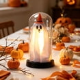 thumbnail image 6 of Halloween Lighted Ghost Decor, Halloween Decorations Indoor-Light Up Ghost in Glass Cloche, Cute Ghost with Light for Home Kitchen Mantel Tabletop Party Decor and Holiday Decorations, Yellow, 6 of 7