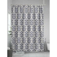 thumbnail image 5 of Shower Curtain Navy Blue Baroque Pattern Bathroom Curtains with Hooks, Waterproof Fabric Vintage European Style Bath Shower Curtains Set for Bathroom Bathtubs Decor 72x72 Inch, 5 of 8