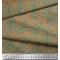 thumbnail image 2 of Soimoi Brown Poly Georgette Fabric Pecan Leaves Decor Fabric Printed Yard 52 Inch Wide, 2 of 3
