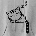 thumbnail image 3 of Sonducket Camisa con capucha de mujer con estampado de gato de dibujos animados de corte holgado Sudadera con capucha de manga larga con cuello de Prendas para la parte del cuerpo gris claro XXL Sonducket FS9881-20, 3 of 5