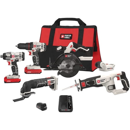LINGYUAN PCCK617L6 20V MAX* Lithium Ion 6-Tool Combo Kit with Free USB Device