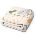 thumbnail image 2 of DouZhe Ultra-Soft Micro Fleece Lightweight Flannel Bed Blanket, Simple Cherries Flower Leaves Print Cozy Warm Throw Blankets, 80"x60", 2 of 7