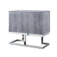 thumbnail image 6 of Posh Living Maleia 2-Doors Oak Veneer Wood Accent Chest in Gray Oak/Chrome, 6 of 10