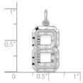 thumbnail image 2 of 925 Sterling Silver Solid Large Sparkle Cut Sport game Number 8 Charm Pendant Necklace Jewelry for Women, 2 of 6