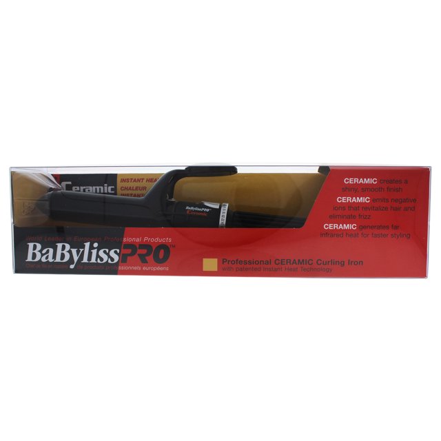 Babyliss PRO Professional Ceramic Curling Iron - Model # BABC125SC - Black by BaBylissPRO for Unisex