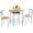 Natural, variant on Renwick 3-Piece Round Dining Table Set Kitchen Table Set with Storage Rack, Natural