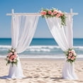 thumbnail image 3 of Tela de Gasa Transparente para Arco de Boda, Decoración de Arco de Boda (Blanca, 1 Panel), 3 of 4