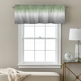 thumbnail image 3 of Sage Green Valance Curtain and Grey Ombre Color Gradient Window Valances Rod Pocket Short Curtains Window Treatments for Kitchen Bedroom Bathroom Laundry 42" x 18", 3 of 9