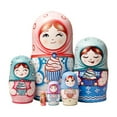 thumbnail image 1 of Xuanheng 6x Russian Nesting Dolls Collection Matryoshka Dolls for Desktop Home Office Style D, 1 of 8