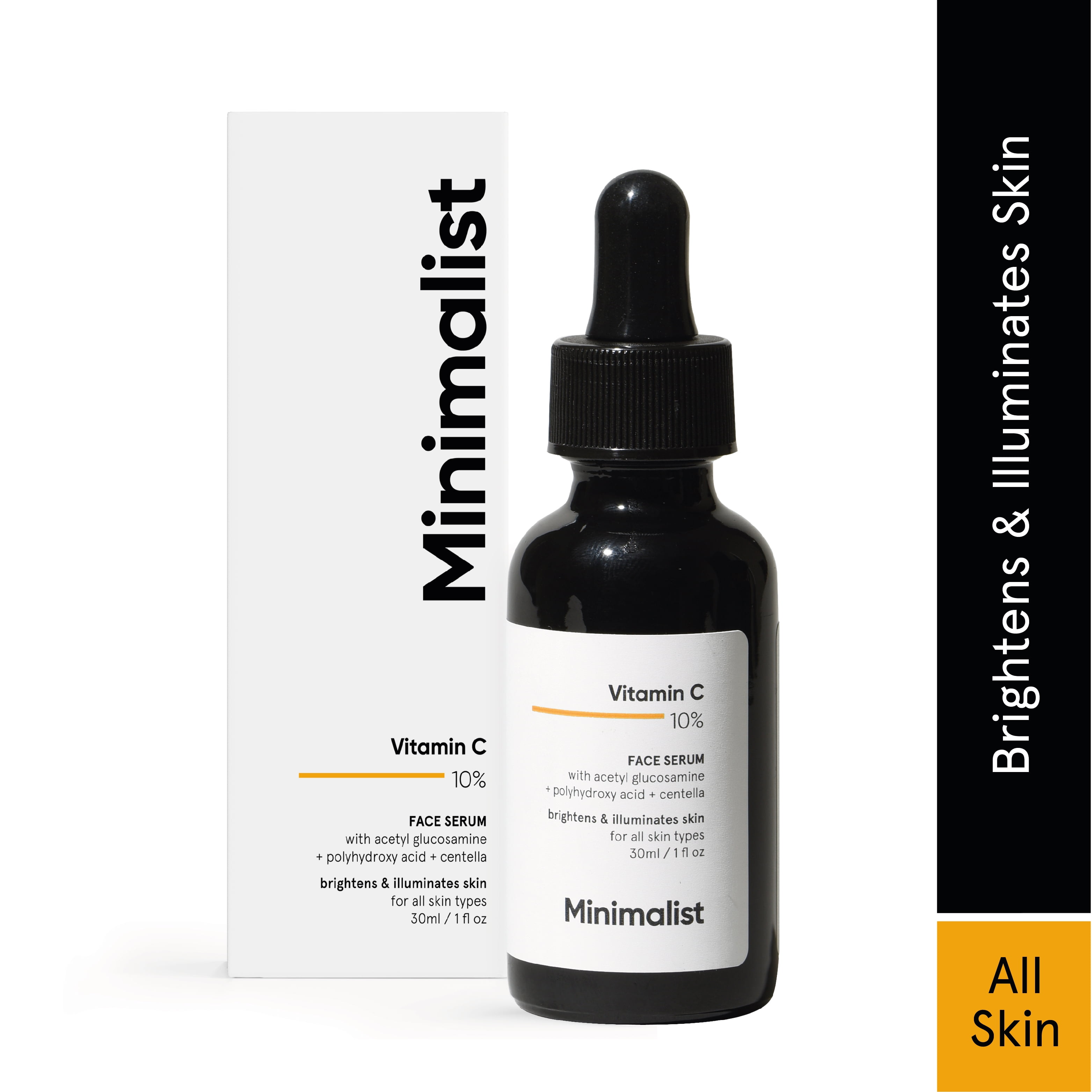 Minimalist 10% Vitamin C Face Serum for Glowing Skin, 30 ml | Highly Stable Effective Vit C Serum For Women Men - Walmart.com