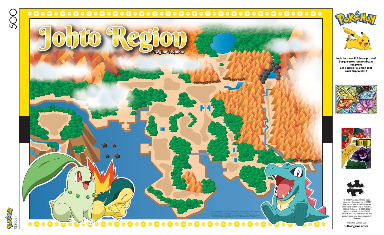 Buffalo Games 500-Piece Pokemon Johto Region Jigsaw Puzzle
