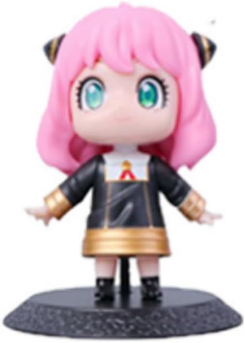 Newly Lloyd Forger Figure Anya Figure Yor Breccia Figure Six Q Version Standing Anime Figures 10cm/3.9inch Anime Statue Desktop Decor Gifts (A)