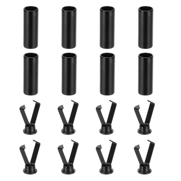 Uxcell Shoelace Tips, 0.79 Inch Fit for Metal Shoe Lace Tips - (8 Pack, Black)