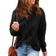 thumbnail image 1 of Blouse Décontractée pour Femmes, Blouse à Manches Longues Couleur Unie Hauts à Manches Longues Col Haut Haut Hauts de Qualité Supérieure, 1 of 5