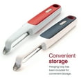 thumbnail image 2 of Zyliss Smooth Glide 2 Piece Peeler Set, Peel Fruits and Vegetables - Comfy Ergonomic Grip - Red/Grey, 2 of 7