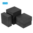 thumbnail image 3 of Uxcell 2x2x0.8" Planter Flower Pot Feet Square Non-slip Rubber Invisible Riser, Black 6 Pack, 3 of 5