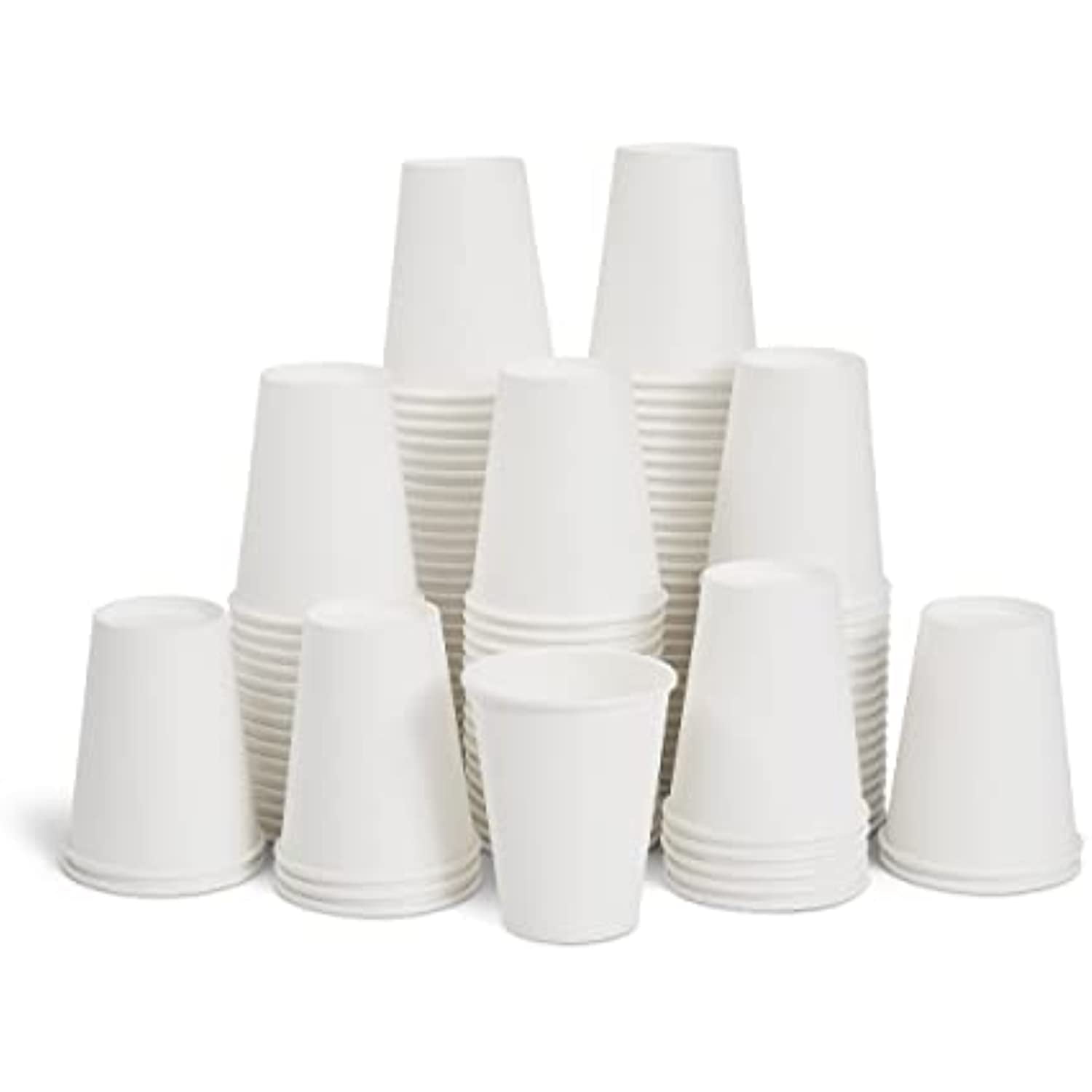 Compostable And Biodegradable Paper Cups For Hot And Cold Drinks, White