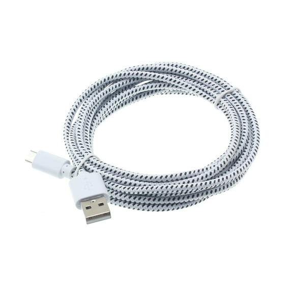 MicroUSB 10ft USB Cable for TCL A30 (A3) - Charger Cord Power Wire Long Compatible With TCL A30 (A3)