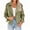 Army green, variant on Double Breasted Women Solid Color Casual Crop Trench Coat Lady Office Jacket with Pocket