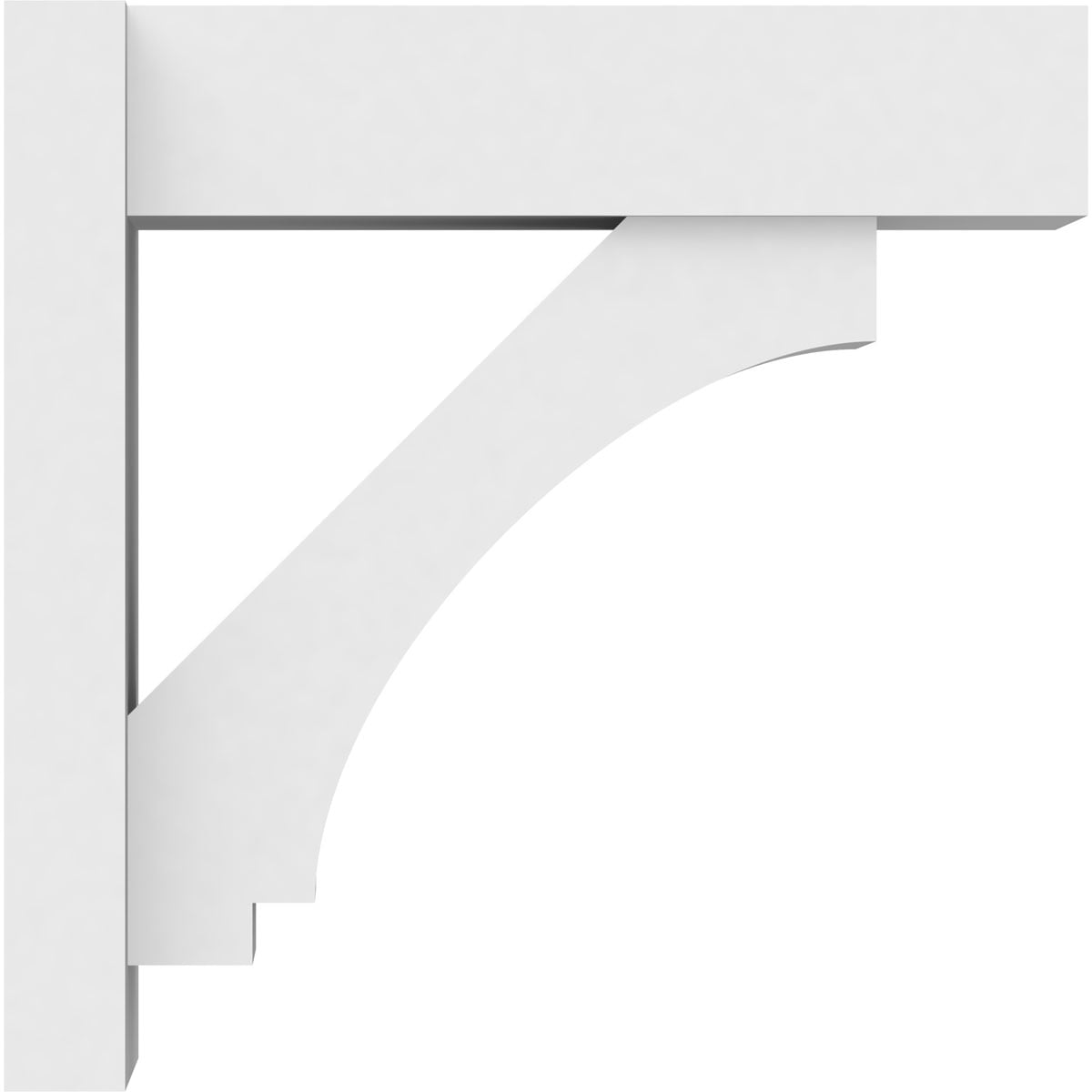 7"W x 18"D x 18"H Imperial Architectural Grade PVC Outlooker with Block Ends