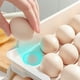 thumbnail image 5 of Caja de almacenamiento de huevos de plástico apilable para refrigerador, capacidad de 24 huevos, diseño con tapa abatible, blanco, 11.22x6.69x2.36 pulgadas, cajón organizador de cocina, 5 of 7