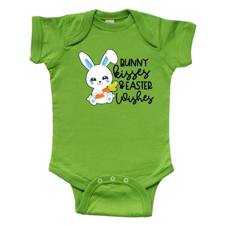 

Inktastic Easter Bunny Kisses and Easter Wishes in Blue Gift Baby Boy or Baby Girl Bodysuit
