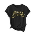 thumbnail image 4 of Jamicy Casual Blouses for Women Summer Wear Womens Summer Fashion Print Short Sleeve Bride Shirt Women Bridal Party Shirts Wedding Team Party Tee Tops, 4 of 4