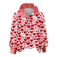 thumbnail image 4 of Heart Blouses for Women Valentine Cute Long Sleeve Button Up Dressy Lapel Collared Shirts Casual Outfits, 4 of 4