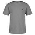 thumbnail image 2 of Nautica GREY HEATHER Boys' Short Sleeve Solid Crew Neck T-Shirt, US Small-4, 2 of 3