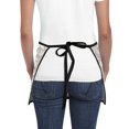 thumbnail image 4 of Men Women Aprons with Pockets Work Waist Apron Grey Embroidery Half Apron, 4 of 6