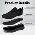 thumbnail image 3 of CZV Women's Breathable Mesh Walking Shoes, Lightweight Casual Sneakers, Comfortable Running Shoes for Gym, Work, Daily Wear and Travel.Black&black&black, 3 of 8