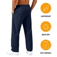 thumbnail image 4 of Mens Lightweight Hiking Pants Quick Dry Stretch Joggers for Running Workout Casual, 2XL, 4 of 8