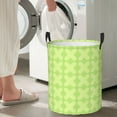 thumbnail image 5 of ZICANCN Green Geometric Texture Laundry Basket Organizer, Dirty Clothes Hamper for Bathroom Bedroom Laundry Room, Small Size, 5 of 7