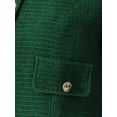 thumbnail image 5 of MODA NOVA Tweed Blazer for Juniors Short Suit Long Sleeve Crop Jacket S Green, 5 of 6