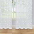 thumbnail image 6 of Yesfashion Sheer Tier Curtains, Leaf Embroidery Faux Linen Textured Rod Pocket Half Window Curtains for Kitchen Cafe, 2 Panel, 6 of 9