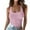 04 Pink, variant on Weiqiqre T Shirts for Women Square Neck Tank Tops Cute Double Layer Seamless Workout Tops Summer Sleeveless Shirts